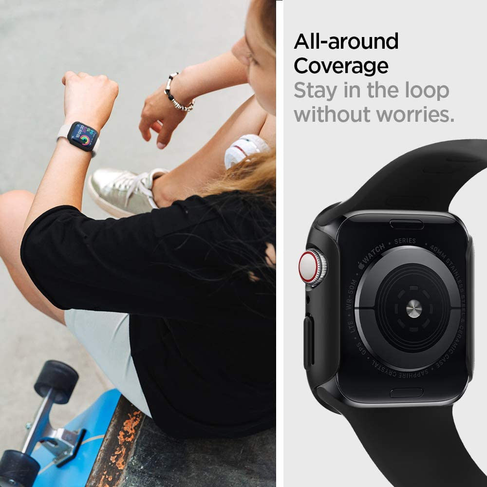 Spigen Thin Fit Apple Watch 40MM Hoesje Hard Plastic Bumper Zwart afbeelding 8