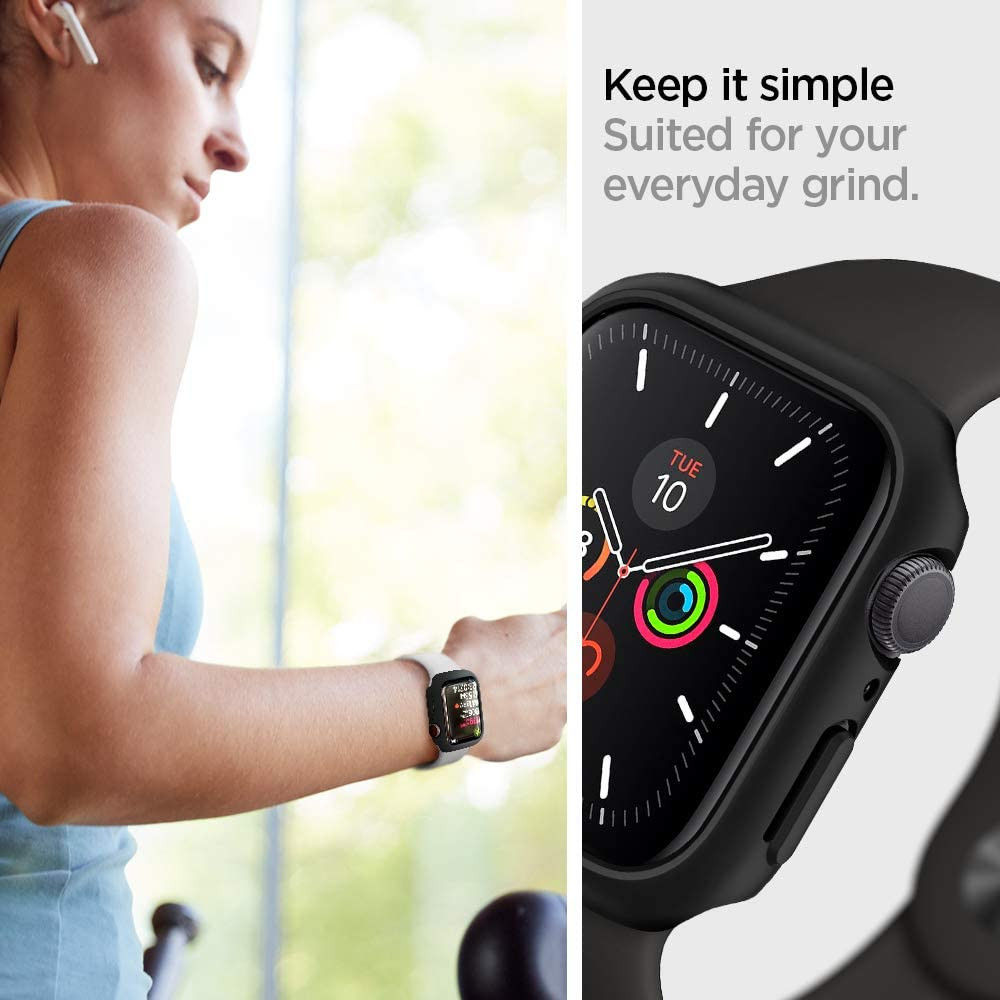 Spigen Thin Fit Apple Watch 40MM Hoesje Hard Plastic Bumper Zwart afbeelding 4