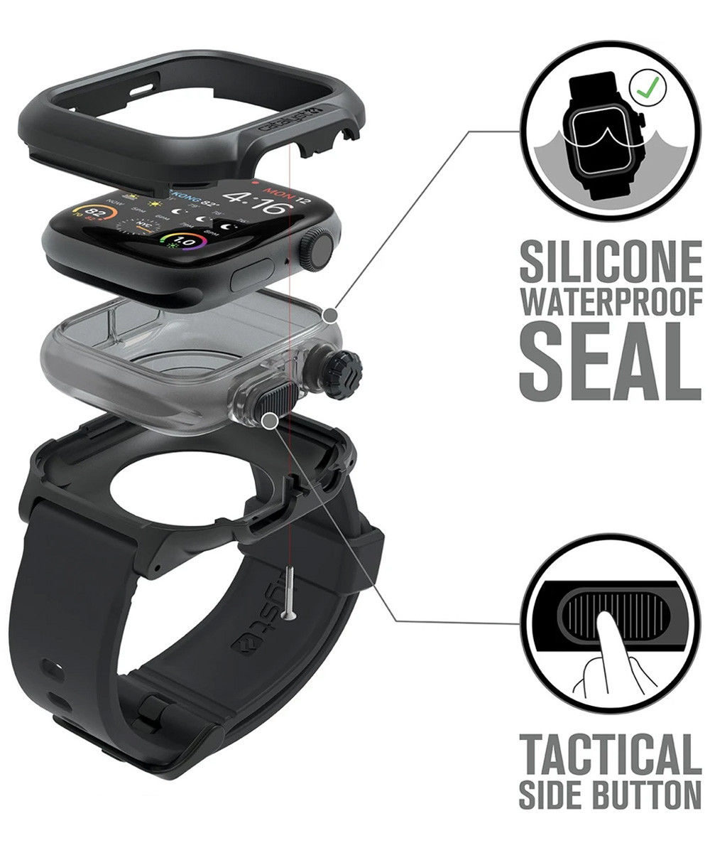 Catalyst Full Protect - Waterdicht Apple Watch 44MM Hoesje - Zwart afbeelding 10