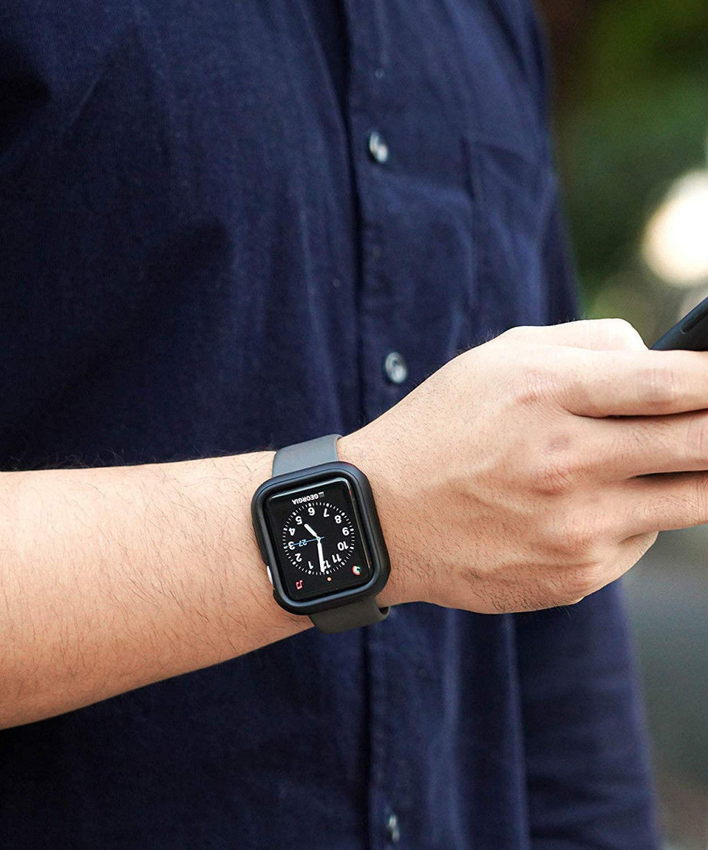 RhinoShield CrashGuard NX - Apple Watch 44MM Hoesje - Bumper - Zwart afbeelding 4