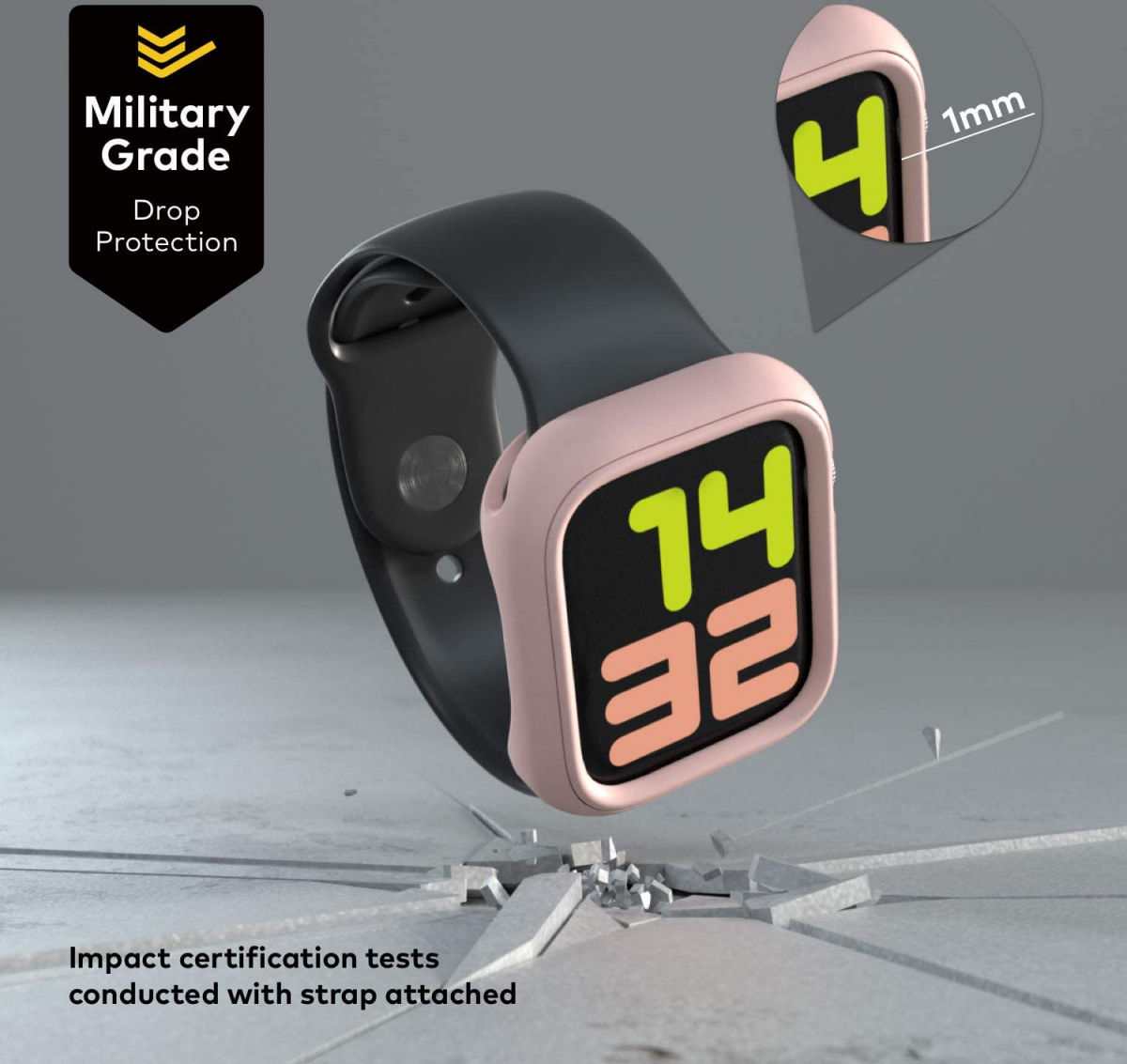 RhinoShield CrashGuard NX Apple Watch 40MM Hoesje Bumper Roze afbeelding 8