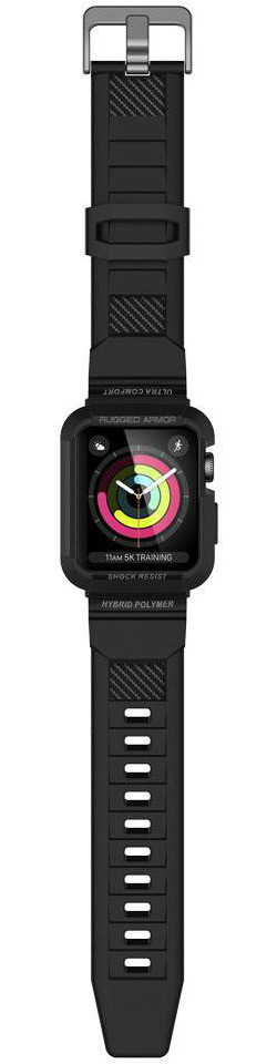 Spigen Rugged Armor Pro Apple Watch 42MM Hoesje en Bandje Zwart afbeelding 3