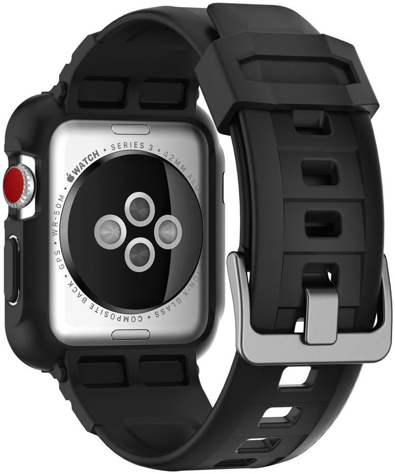 Spigen Rugged Armor Pro Apple Watch 42MM Hoesje en Bandje Zwart afbeelding 12