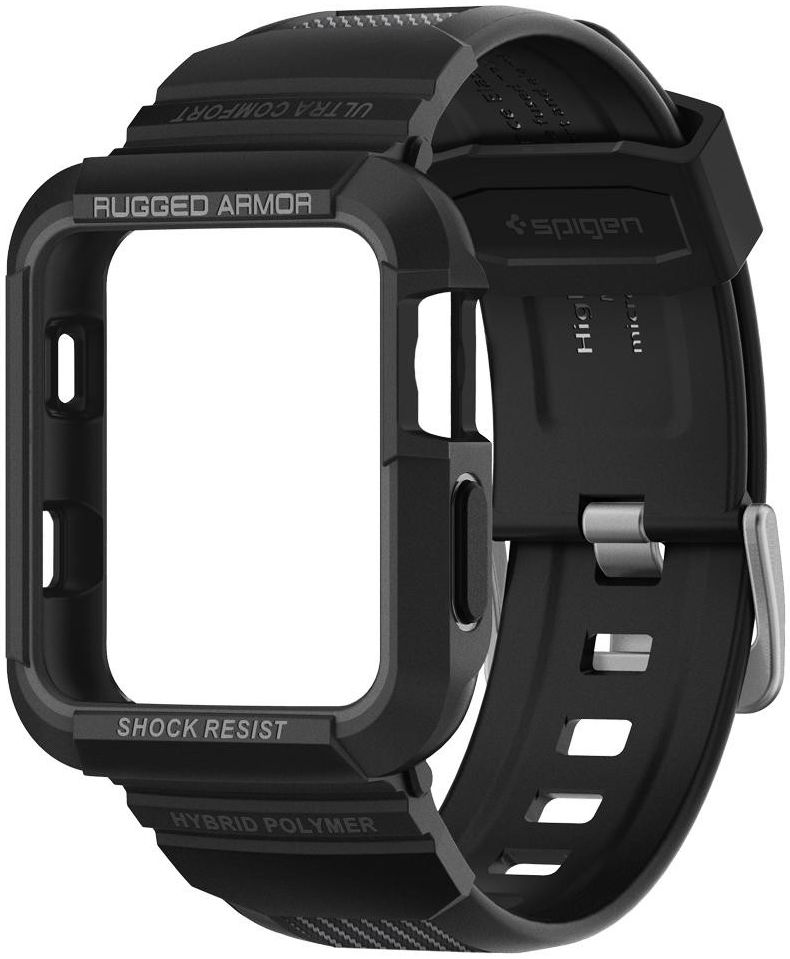 Spigen Rugged Armor Pro Apple Watch 42MM Hoesje en Bandje Zwart afbeelding 11