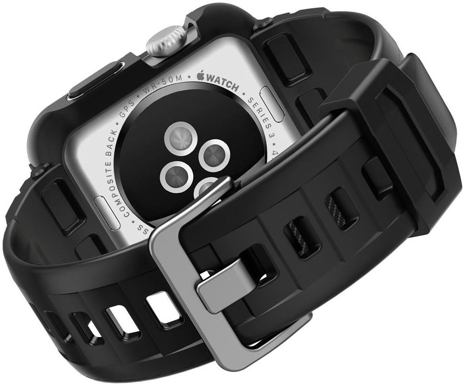 Spigen Rugged Armor Pro Apple Watch 42MM Hoesje en Bandje Zwart afbeelding 13