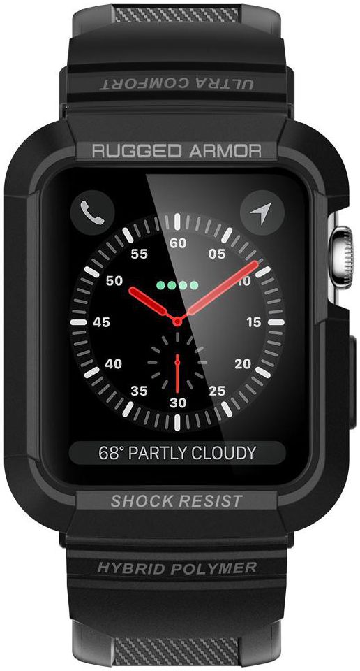 Spigen Rugged Armor Pro Apple Watch 42MM Hoesje en Bandje Zwart afbeelding 10