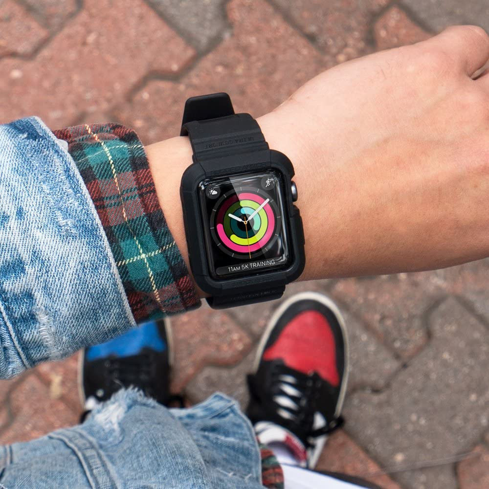 Spigen Rugged Armor Pro Apple Watch 38MM Hoesje en Bandje Zwart afbeelding 4