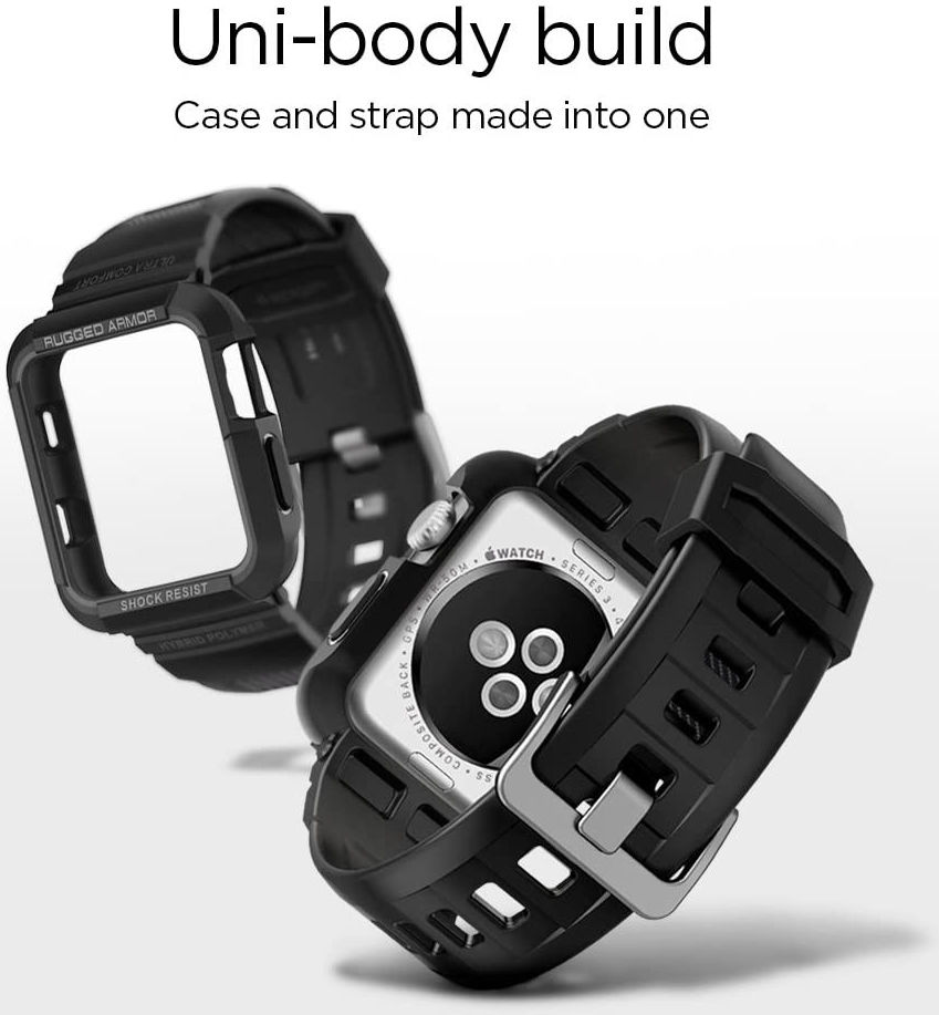 Spigen Rugged Armor Pro Apple Watch 38MM Hoesje en Bandje Zwart afbeelding 5