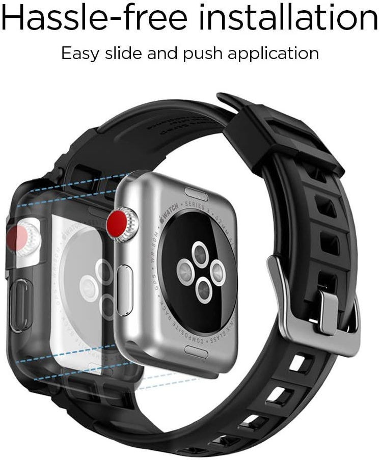 Spigen Rugged Armor Pro Apple Watch 38MM Hoesje en Bandje Zwart afbeelding 6