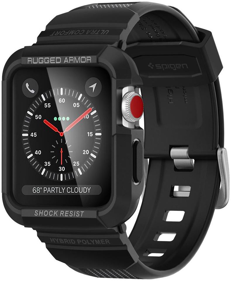Spigen Rugged Armor Pro Apple Watch 38MM Hoesje en Bandje Zwart afbeelding 9