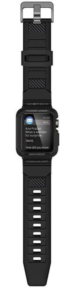 Spigen Rugged Armor Pro Apple Watch 38MM Hoesje en Bandje Zwart afbeelding 3