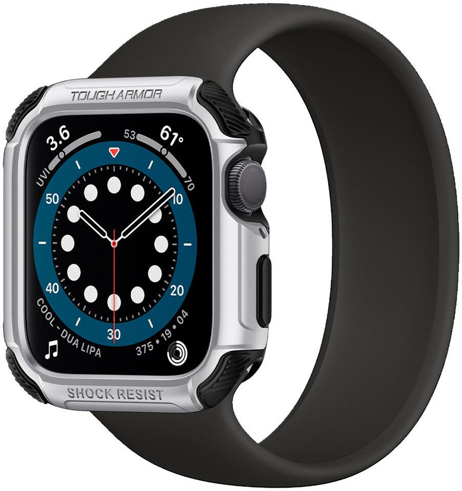 Spigen Tough Armor Apple Watch 44MM Hoesje Full Protect Zilver afbeelding 1