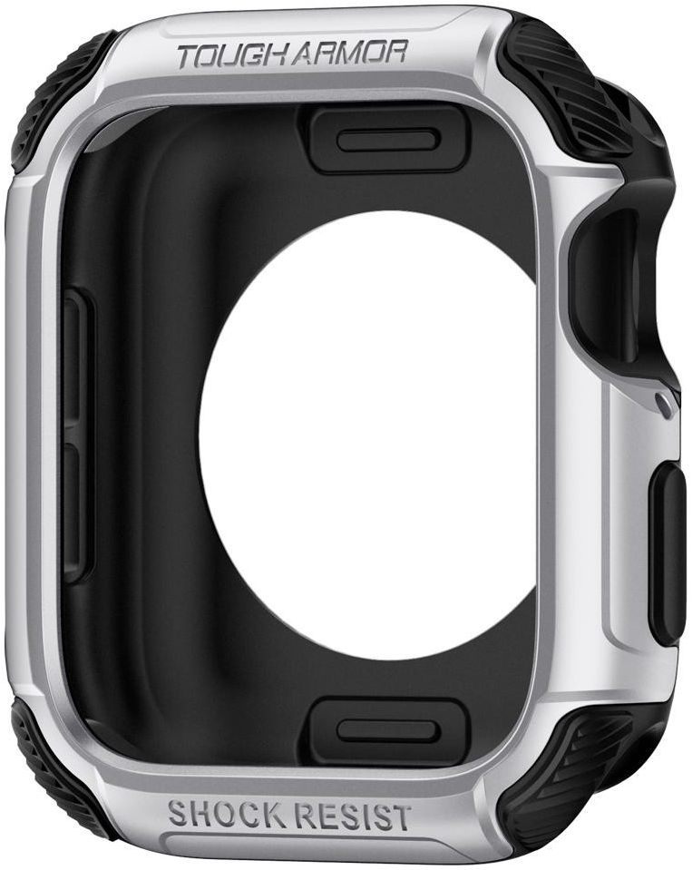 Spigen Tough Armor Apple Watch 44MM Hoesje Full Protect Zilver afbeelding 2