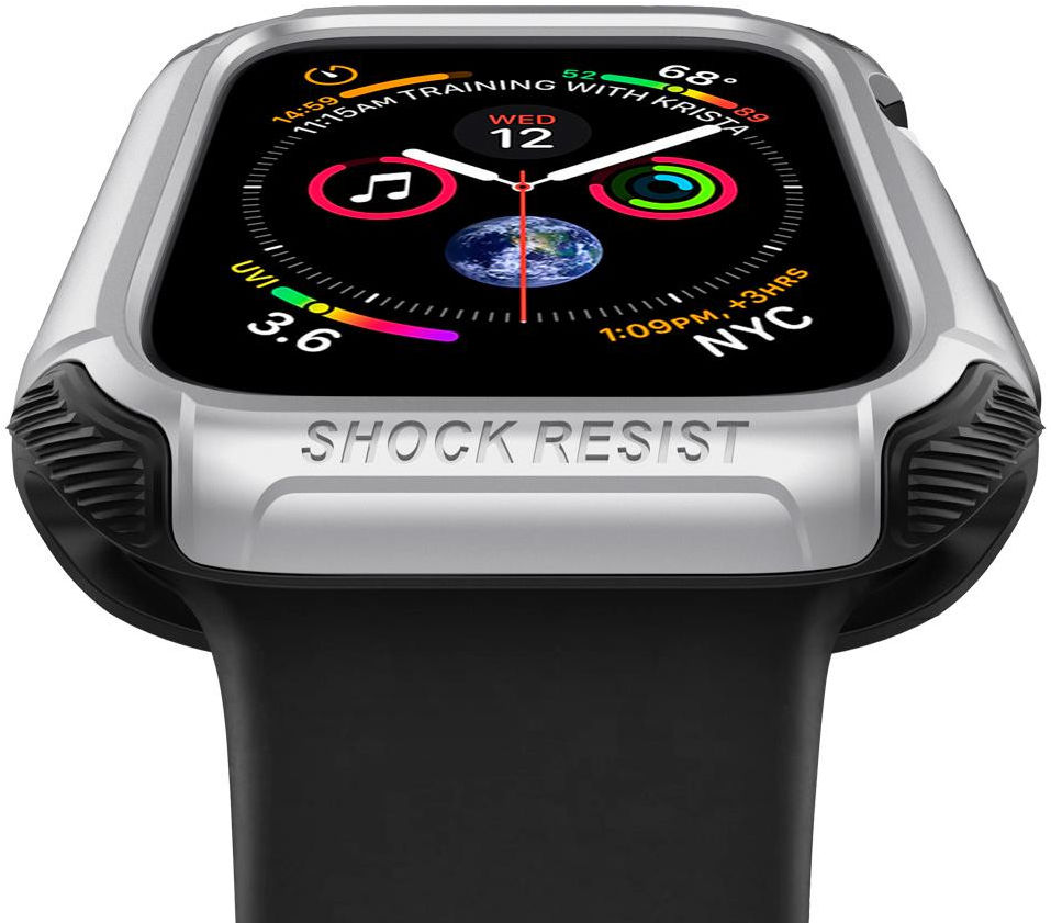 Spigen Tough Armor Apple Watch 44MM Hoesje Full Protect Zilver afbeelding 3