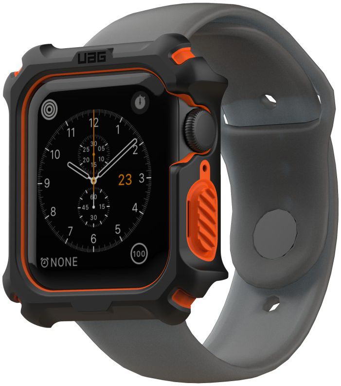 Urban Armor Gear Apple Watch 44MM Hoesje Zwart/Oranje afbeelding 1