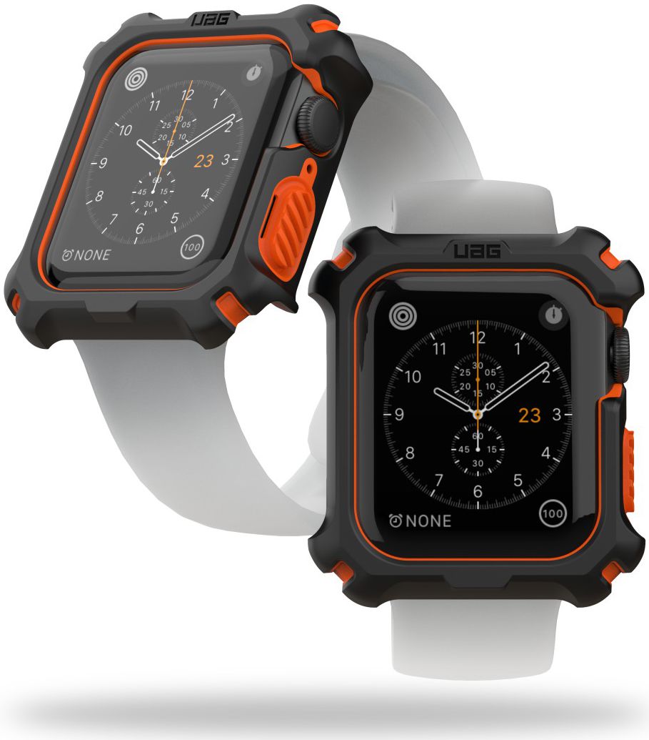 Urban Armor Gear Apple Watch 44MM Hoesje Zwart/Oranje afbeelding 9
