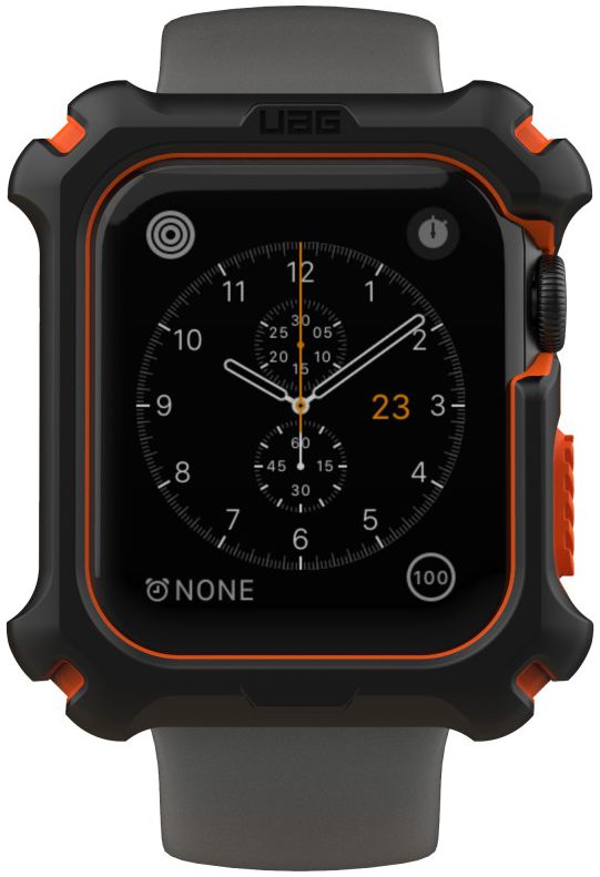 Urban Armor Gear Apple Watch 44MM Hoesje Zwart/Oranje afbeelding 3