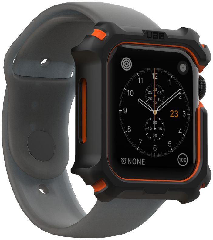 Urban Armor Gear Apple Watch 44MM Hoesje Zwart/Oranje afbeelding 4