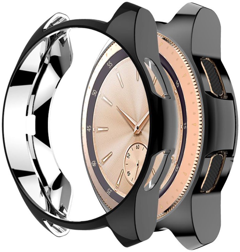 Samsung Galaxy Watch 46MM Hoesje Flexibel TPU Bumper Zwart afbeelding 2