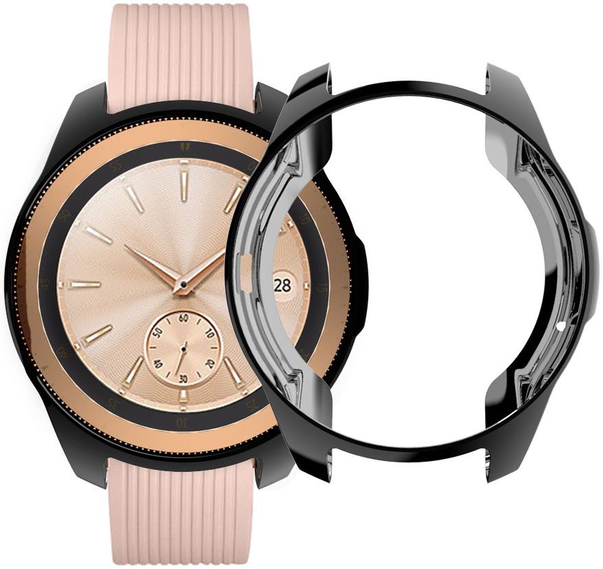 Samsung Galaxy Watch 46MM Hoesje Flexibel TPU Bumper Zwart afbeelding 1