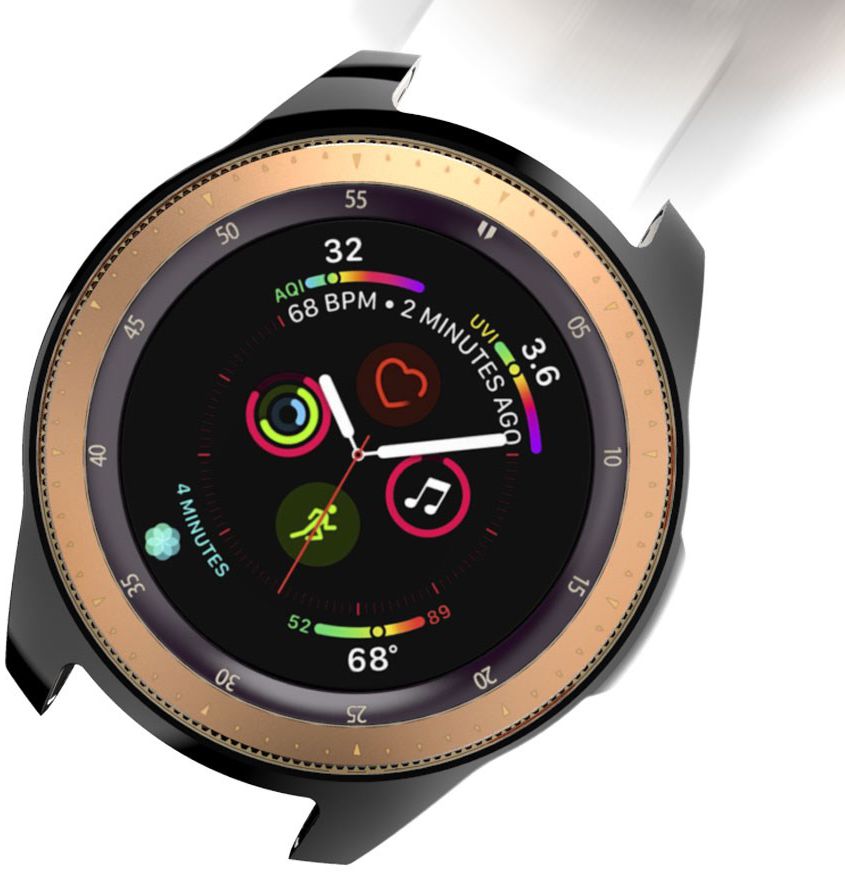 Samsung Galaxy Watch 46MM Hoesje Flexibel TPU Bumper Zwart afbeelding 6