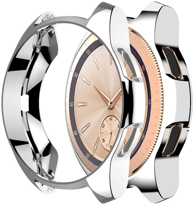 Samsung Galaxy Watch 46MM Hoesje - Flexibel TPU Bumper - Zilver afbeelding 2