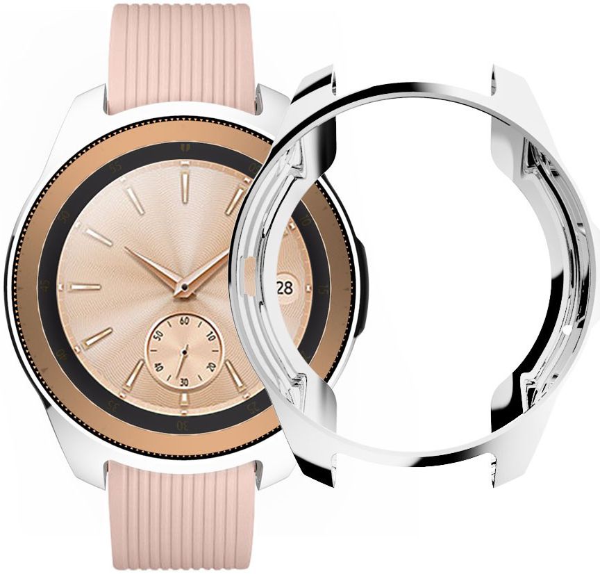 Samsung Galaxy Watch 46MM Hoesje - Flexibel TPU Bumper - Zilver afbeelding 1