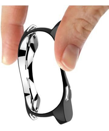 Samsung Galaxy Watch 46MM / Gear S3 Hoesje Flexibel TPU Bumper Zwart afbeelding 2