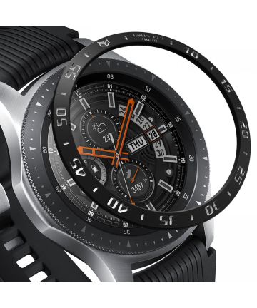 Ringke Bezel Styling Galaxy Watch 46MM Randbeschermer RVS Zwart Cases