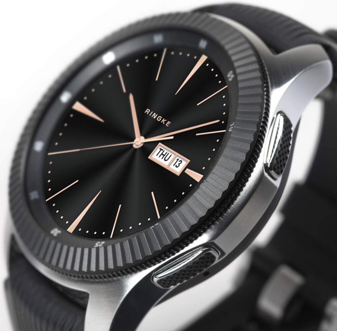 Ringke Bezel Styling Galaxy Watch 46MM Randbeschermer RVS Black afbeelding 4