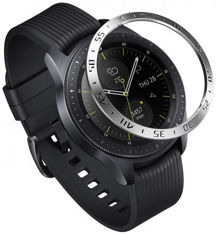 Ringke Bezel Styling Galaxy Watch 42MM Randbeschermer RVS Zilver afbeelding 2
