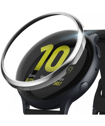 Ringke Bezel Styling Galaxy Watch Active 2 44MM Randbeschermer Zilver Cases