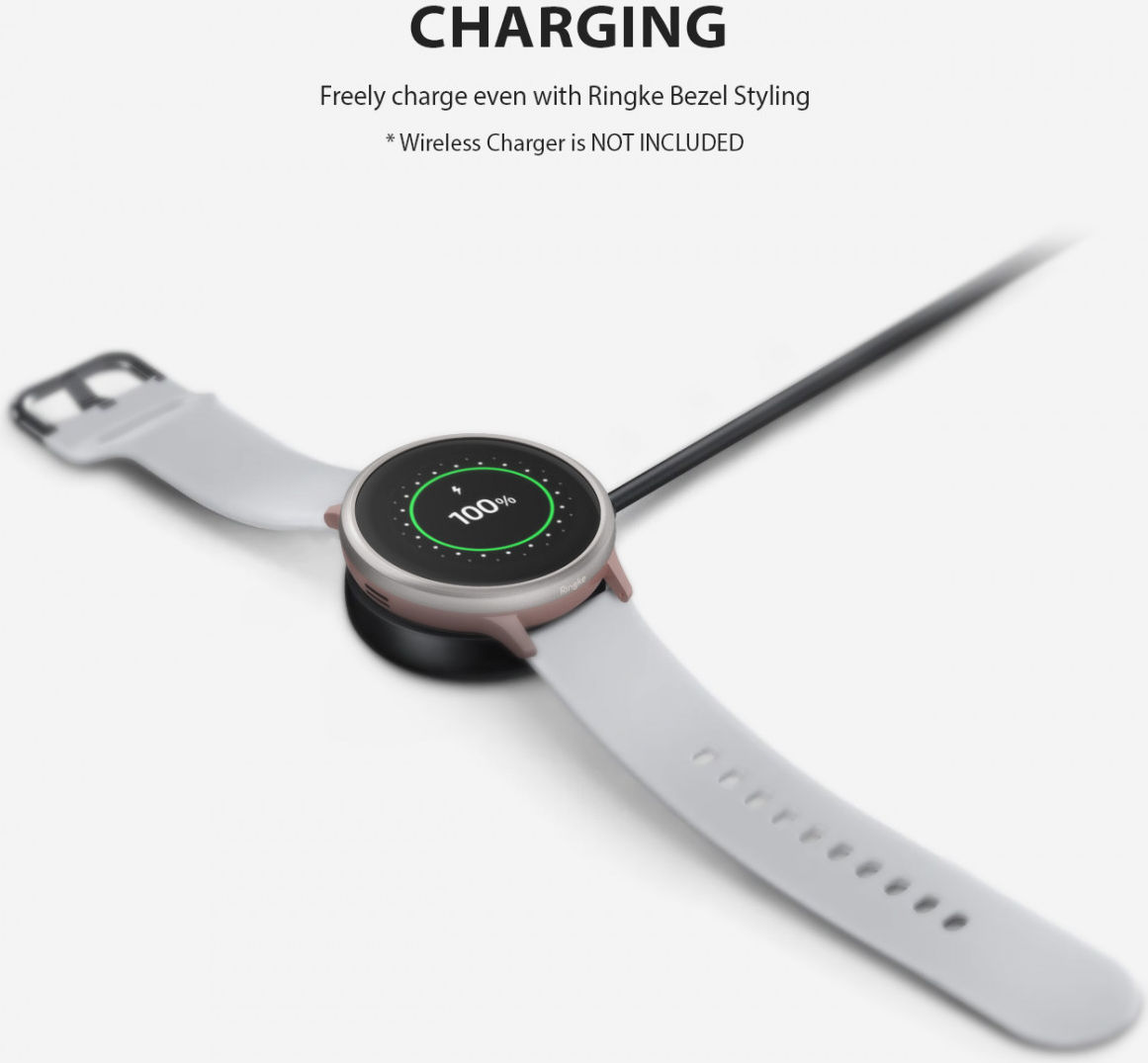 Ringke Bezel Styling Galaxy Watch Active 2 44MM Randbeschermer Zilver afbeelding 7