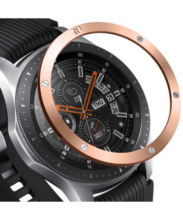 Ringke Bezel Styling Galaxy Watch 46MM Randbeschermer RVS Roze Goud Cases