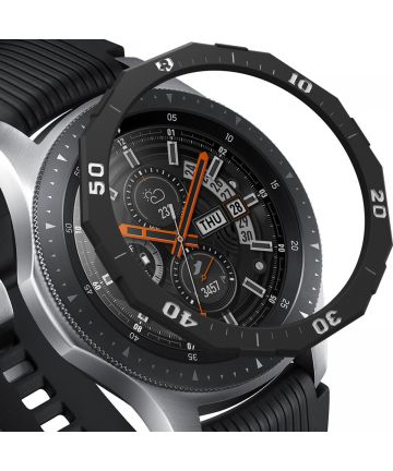 Ringke Bezel Styling Galaxy Watch 46MM Randbeschermer RVS Zwart/Grijs Cases
