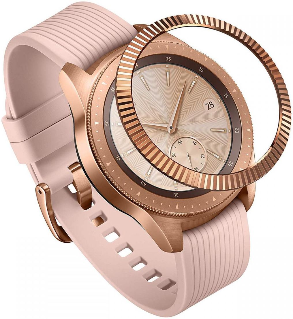 Ringke Bezel Styling Galaxy Watch 42MM Randbeschermer RVS Roze Goud afbeelding 2