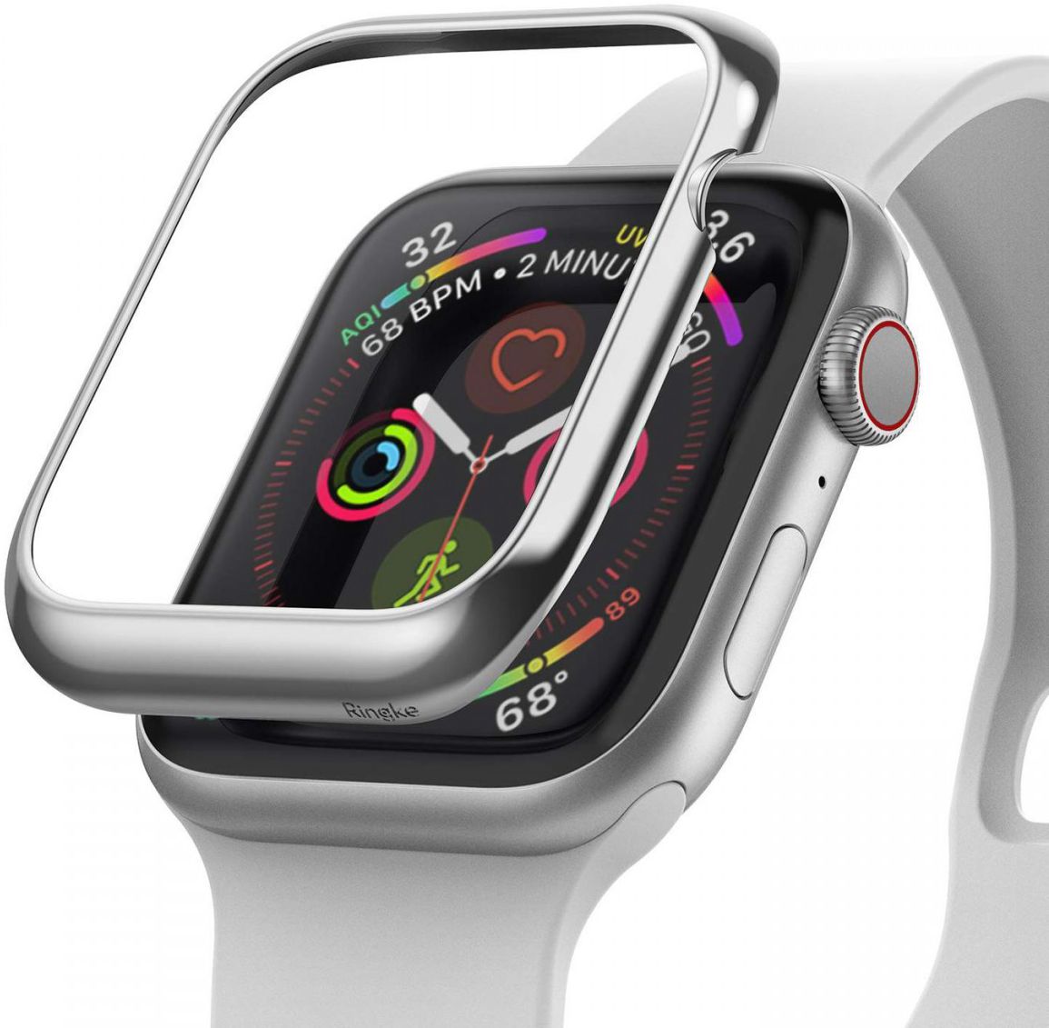 Ringke Bezel Styling Apple Watch 40MM Randbeschermer RVS Zilver afbeelding 1
