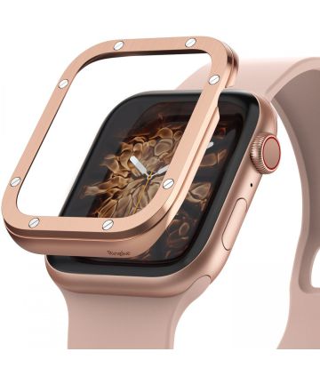 Ringke Bezel Styling Apple Watch 40MM Randbeschermer RVS Roze Goud Cases