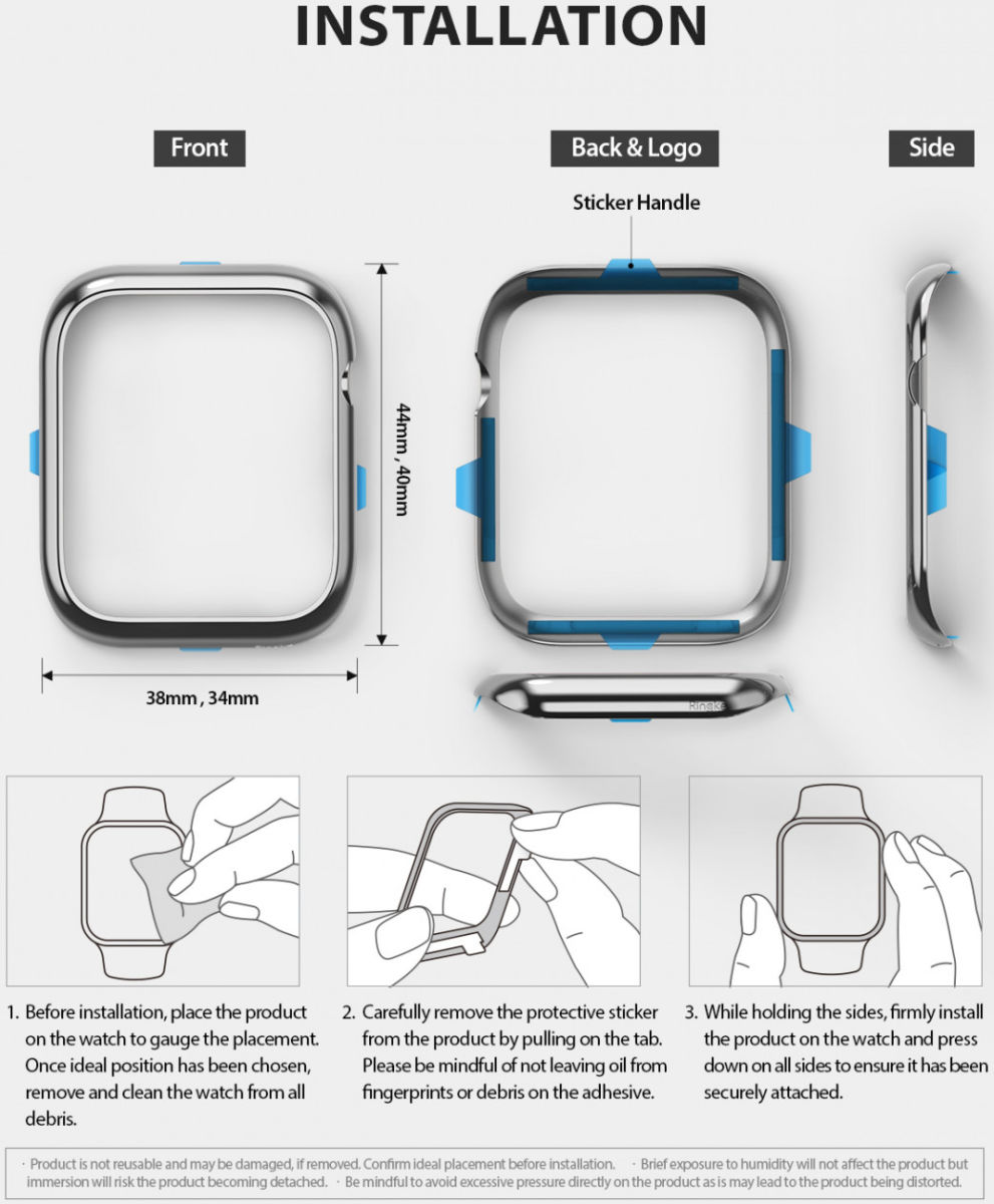 Ringke Bezel Styling Apple Watch 44MM Randbeschermer RVS Goud afbeelding 9