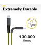 SoSkild Ultimate Protection USB-A naar Lightning Kabel 1.5m Zwart/Geel