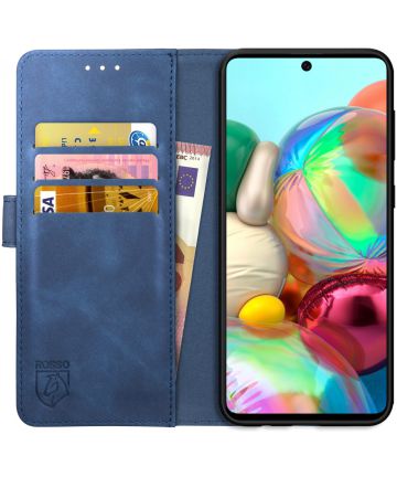 Rosso Element Samsung Galaxy A51 Hoesje Book Cover Blauw Hoesjes