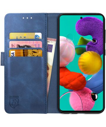 Rosso Element Samsung Galaxy A71 Hoesje Book Cover Blauw Hoesjes