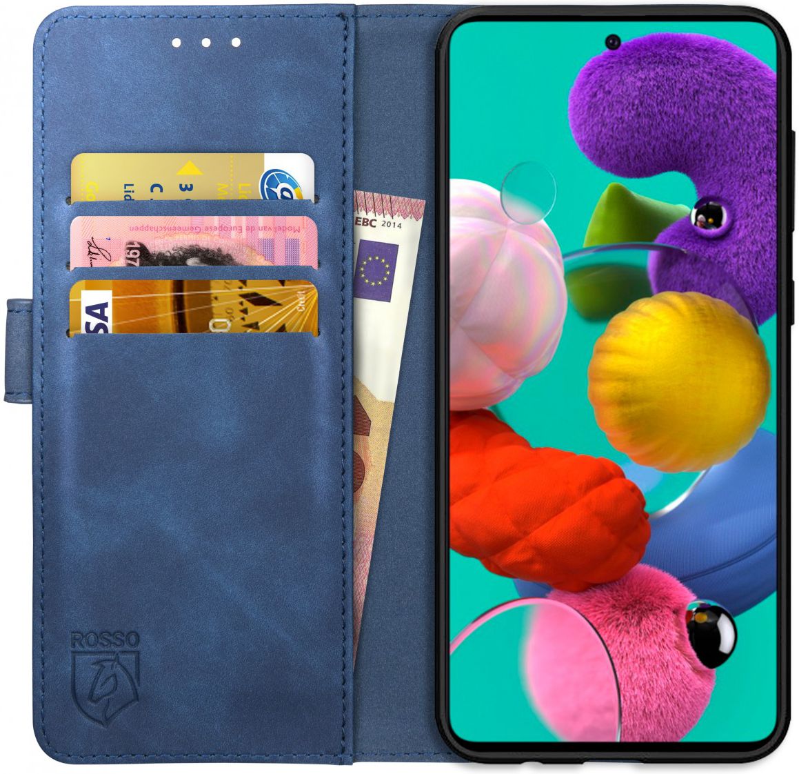 Rosso Element Samsung Galaxy A71 Hoesje Book Cover Blauw afbeelding 1