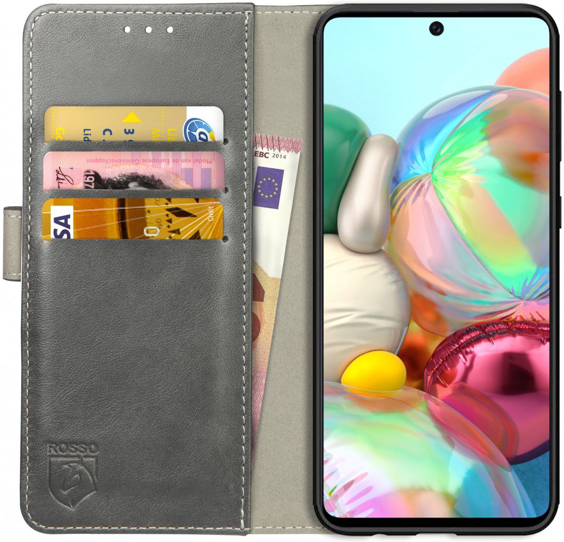 Rosso Element Samsung Galaxy A51 Hoesje Book Cover Grijs afbeelding 1