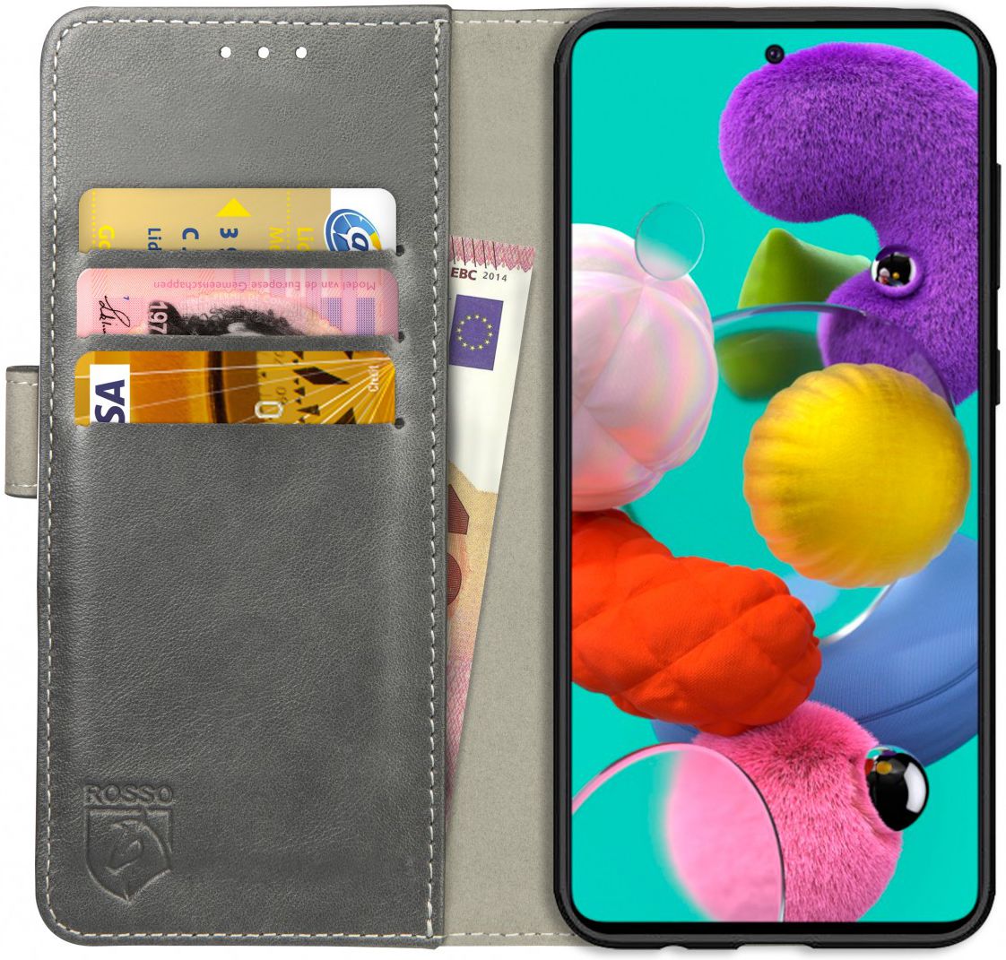 Rosso Element Samsung Galaxy A71 Hoesje Book Cover Grijs afbeelding 1