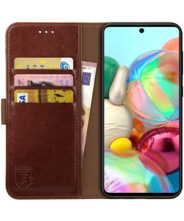 Rosso Element Samsung Galaxy A51 Hoesje Book Cover Bruin Hoesjes