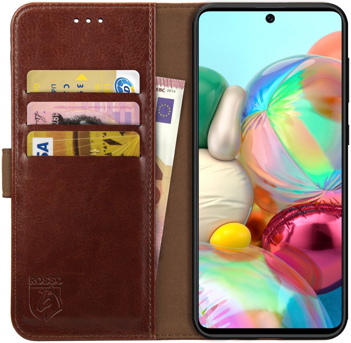 Rosso Element Samsung Galaxy A51 Hoesje Book Cover Bruin afbeelding 1
