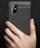 Samsung Galaxy A51 Hoesje Geborsteld TPU Zwart