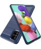 Samsung Galaxy A51 Hoesje Geborsteld TPU Blauw