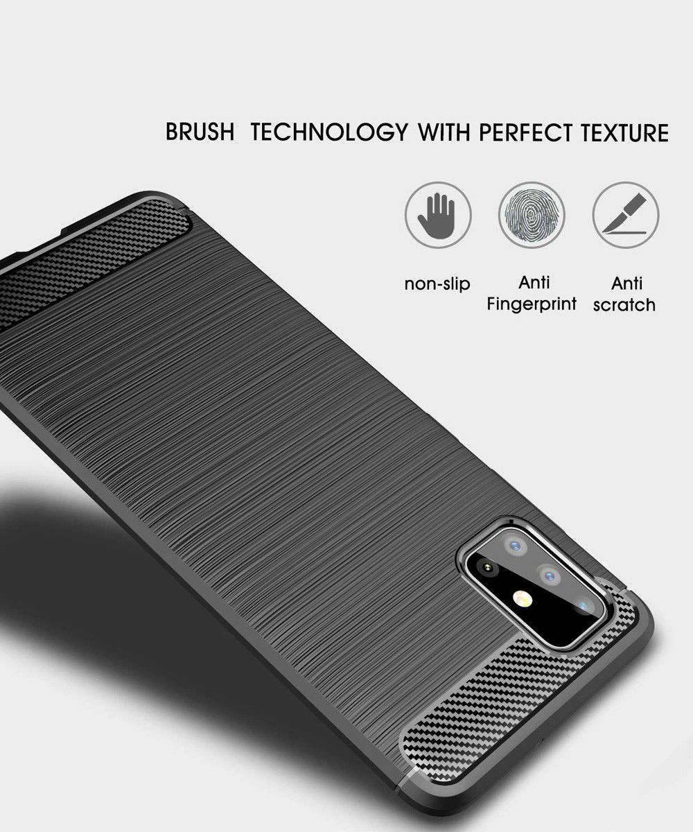 Samsung Galaxy A51 Hoesje Geborsteld TPU Blauw afbeelding 6